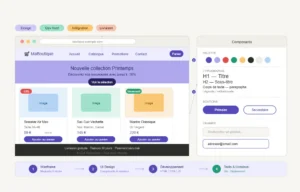 Interface e-commerce avec composants