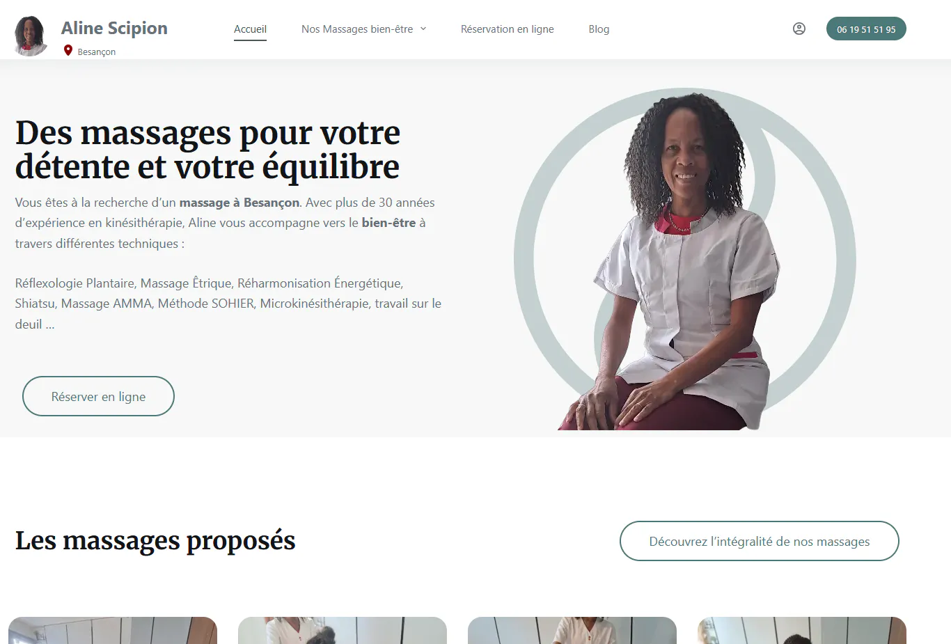 Site Scipion Aline capture écran