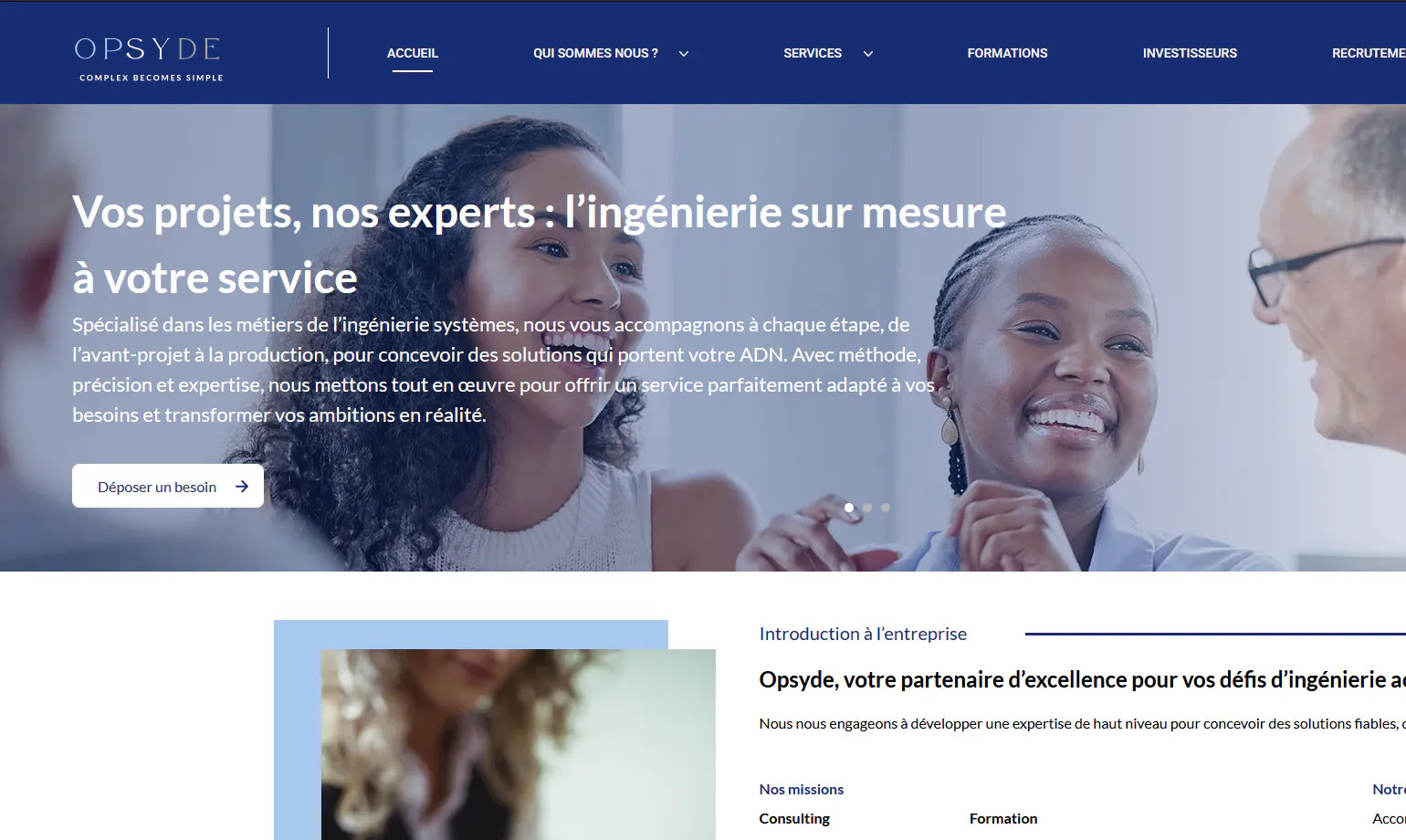 Opsyde homepage